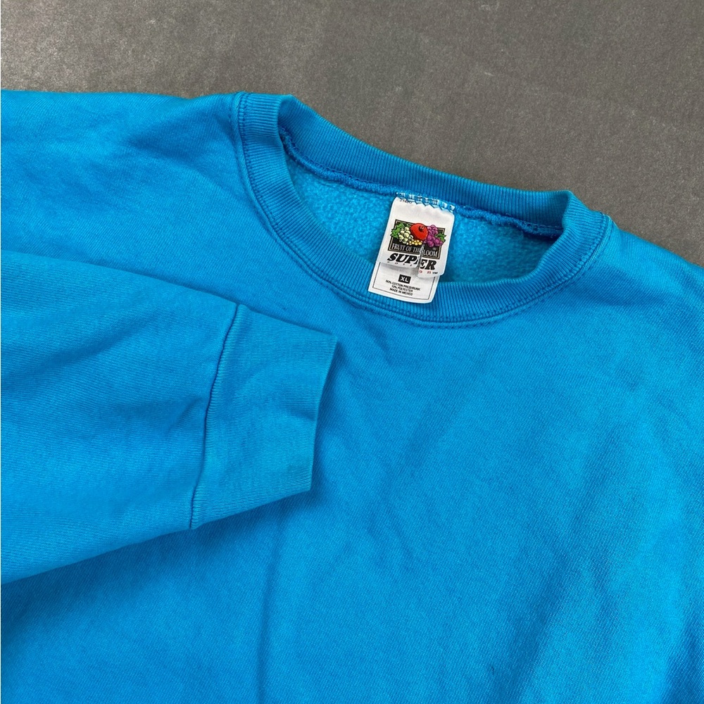 Fruit Of The Loom Super‎ Cotton Crewneck Sweatshirt Blue Mens XL